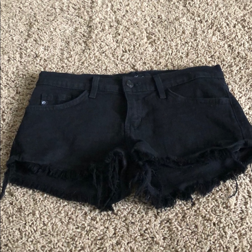KanCan Black Denim Shorts